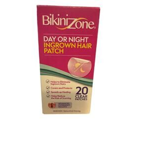 Bikini Zone Day or Night Hydrocolloid Ingrown Hair Patches 20 Patches New